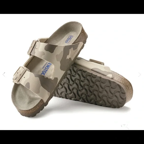 NWT Birkenstock Arizona Soft Footbed Desert Camo Birko-Flor 2-Strap - Picture 4 of 16